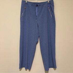 NWOT Chico's Blue Cropped Pants with Zipper Pockets